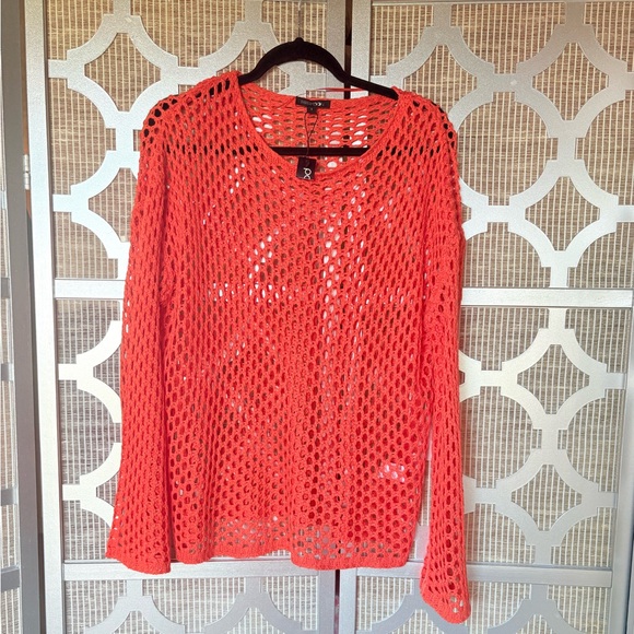 NWT Papermoon Orange Cropped Oversized Blouse - Picture 1 of 7
